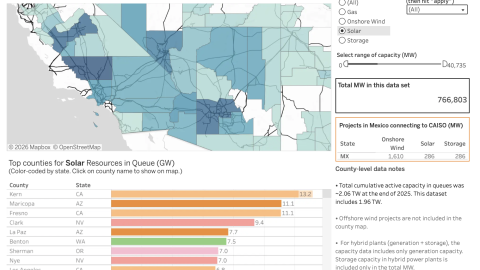 US Interconnection Queues by Region, State, and County screenshot