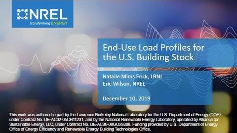End-Use Load Profiles for the U.S. Building Stock: Market Needs, Use Cases, and Data Gaps