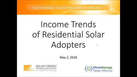 Income Trends of Residential Solar Adopters