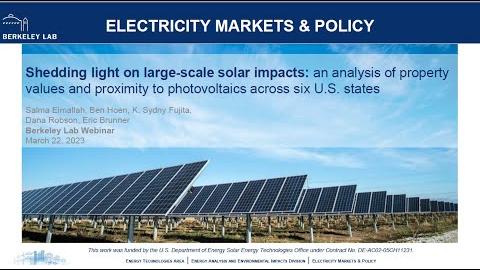  Shedding light on large-scale solar impacts: an analysis of property values and proximity to photovoltaics across six U.S. states