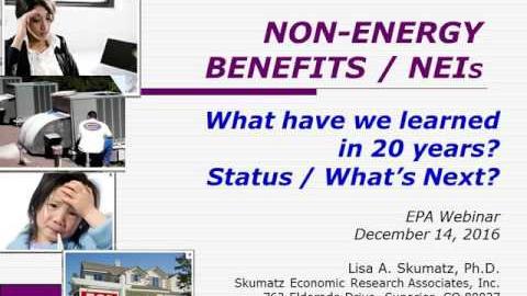 Evaluating and Quantifying the Non-Energy Impacts of Energy Efficiency