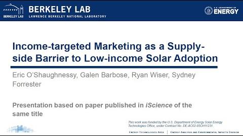 Income-targeted marketing as a supply-side barrier to low-income solar adoption