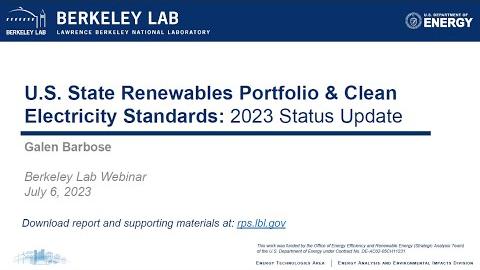 A Status Update on U.S. State Renewables Portfolio & Clean Electricity Standards