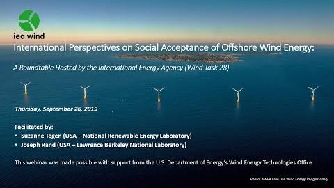 International Perspectives on Social Acceptance of Offshore Wind Energy: A Roundtable Hosted by the International Energy Agency (Wind Task 28)