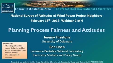 Wind Power Project Planning Process Fairness and Attitudes
