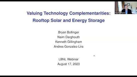 Valuing Technology Complementarities: Rooftop Solar and Energy Storage