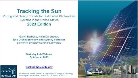  Tracking the Sun: Pricing and Design Trends for Distributed Photovoltaic Systems in the United States, 2023 Edition