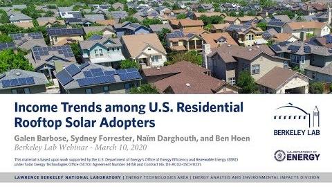  Income Trends among U.S. Residential Rooftop Solar Adopters