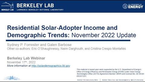 Residential Solar-Adopter Income and Demographic Trends: Data Through 2021